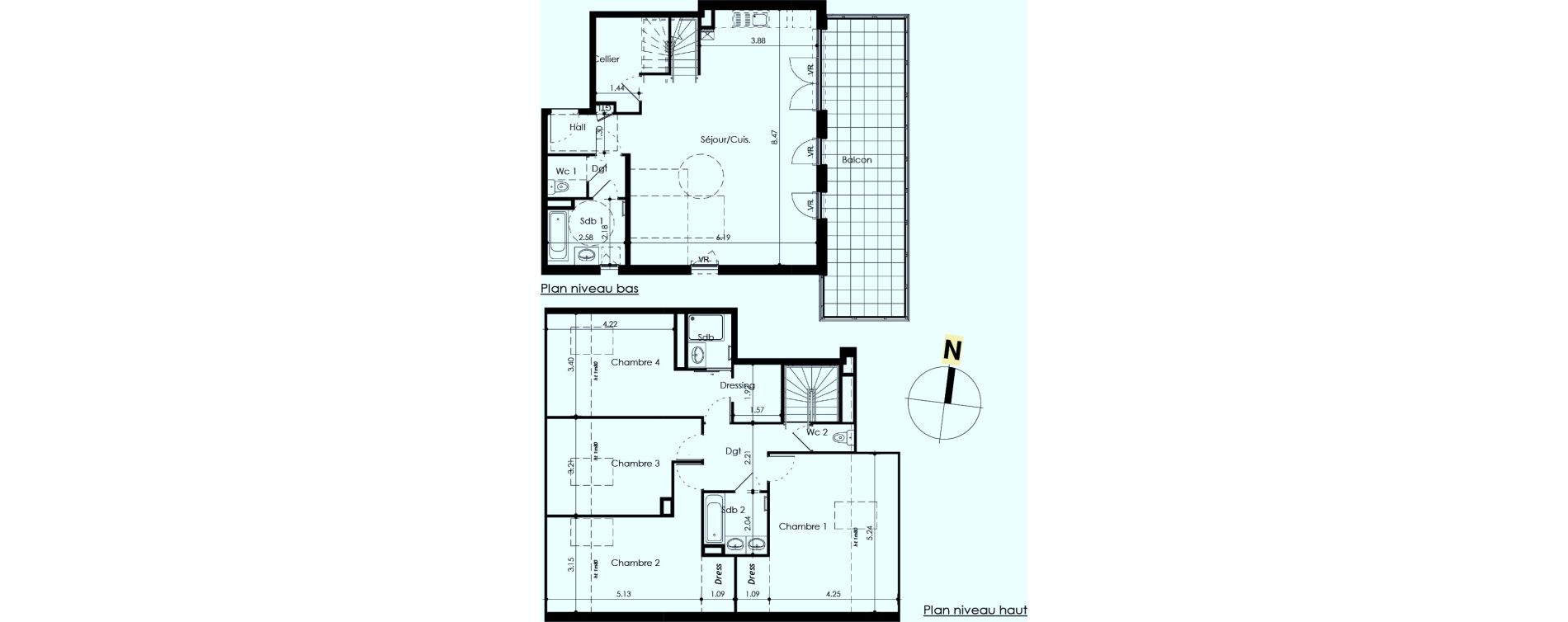 Appartement T5 de 134,81 m2 Crozet Centre