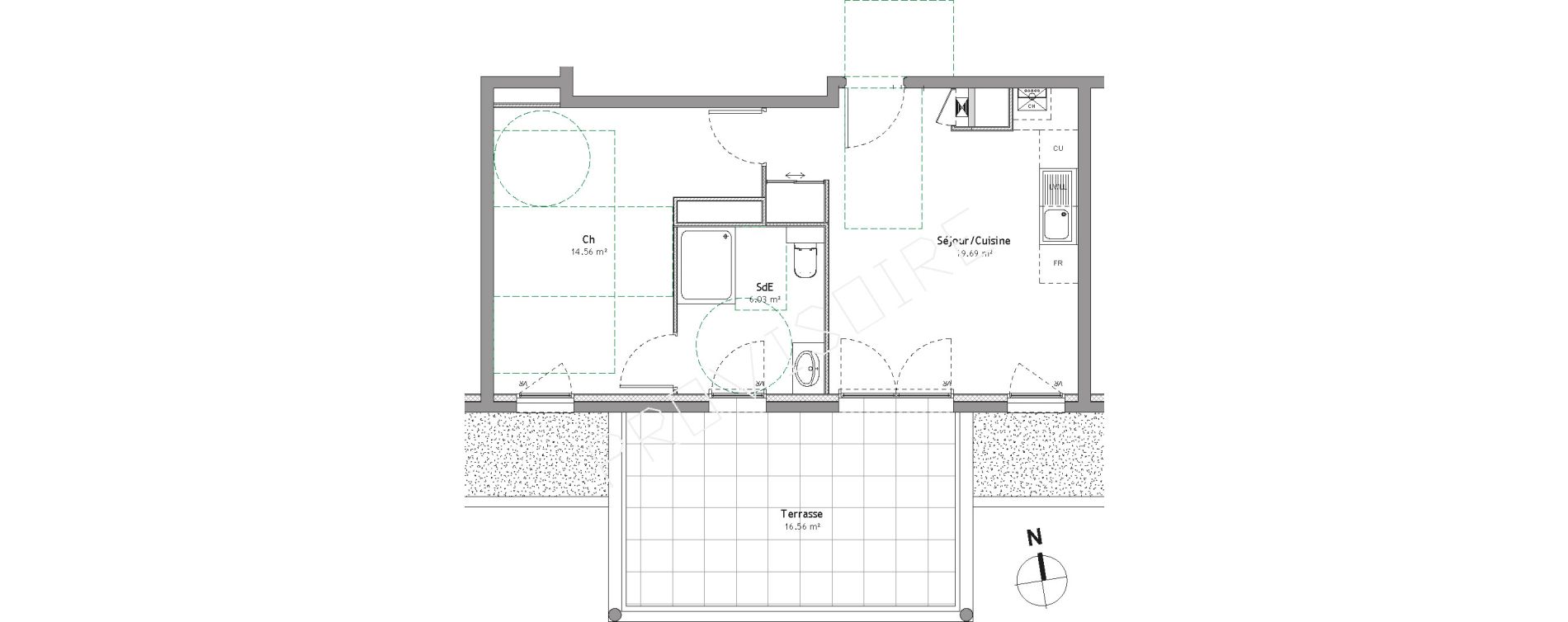 Appartement T2 de 40,28 m2 &agrave; Divonne-Les-Bains Centre