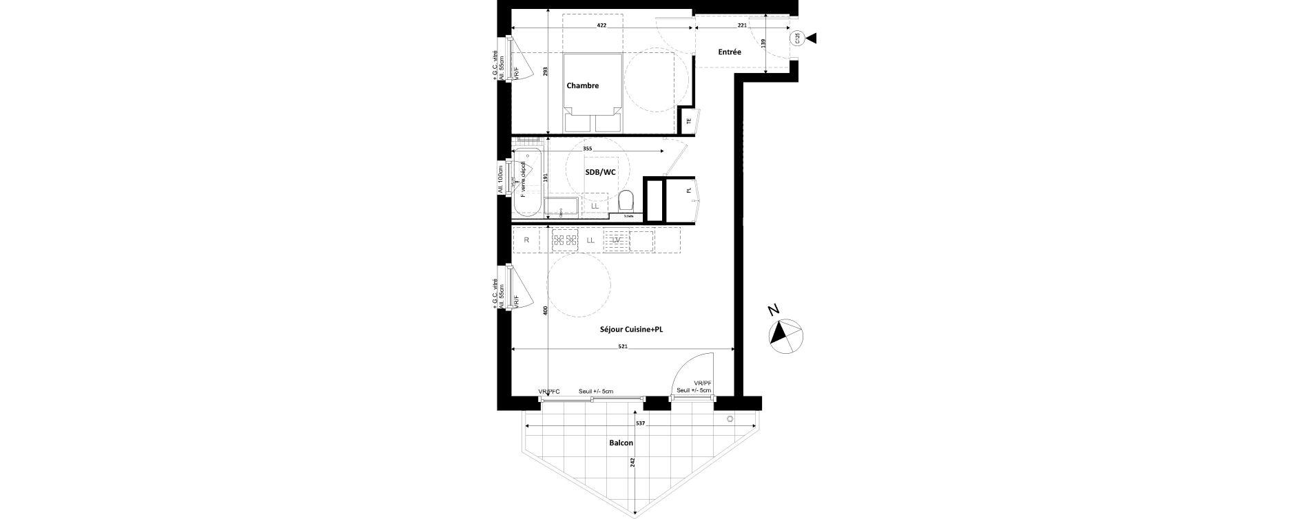 Appartement T2 de 46,81 m2 &agrave; Divonne-Les-Bains Centre