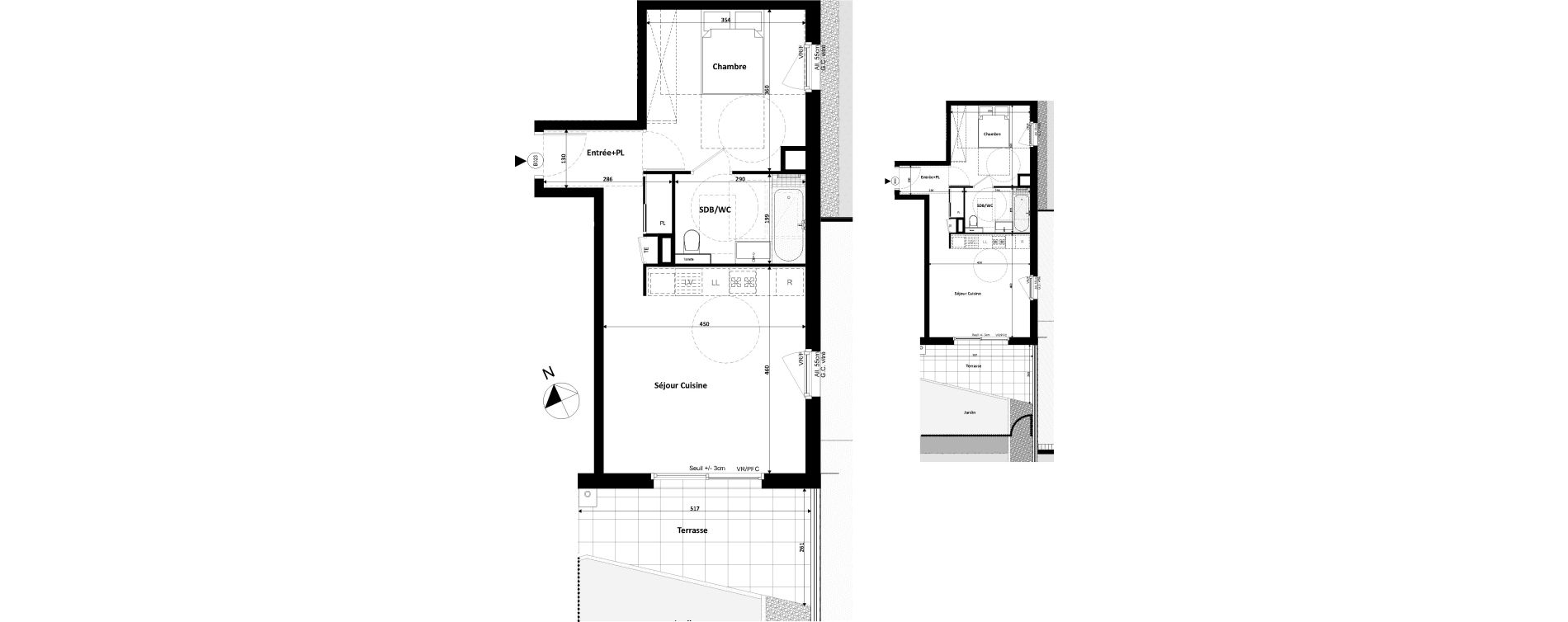 Appartement T2 de 43,95 m2 &agrave; Divonne-Les-Bains Centre