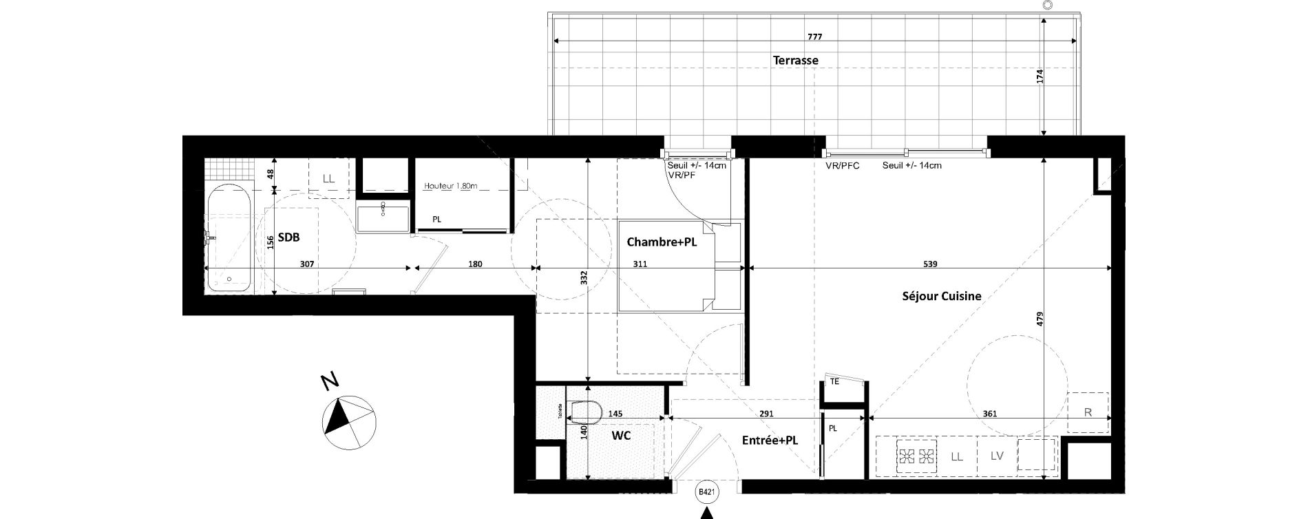 Appartement T2 de 46,34 m2 &agrave; Divonne-Les-Bains Centre