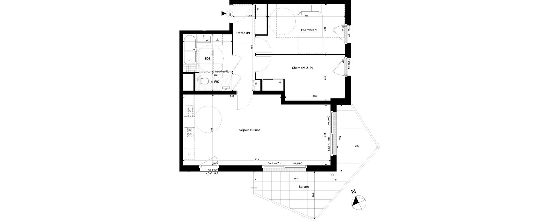 Appartement T3 de 68,16 m2 &agrave; Divonne-Les-Bains Centre