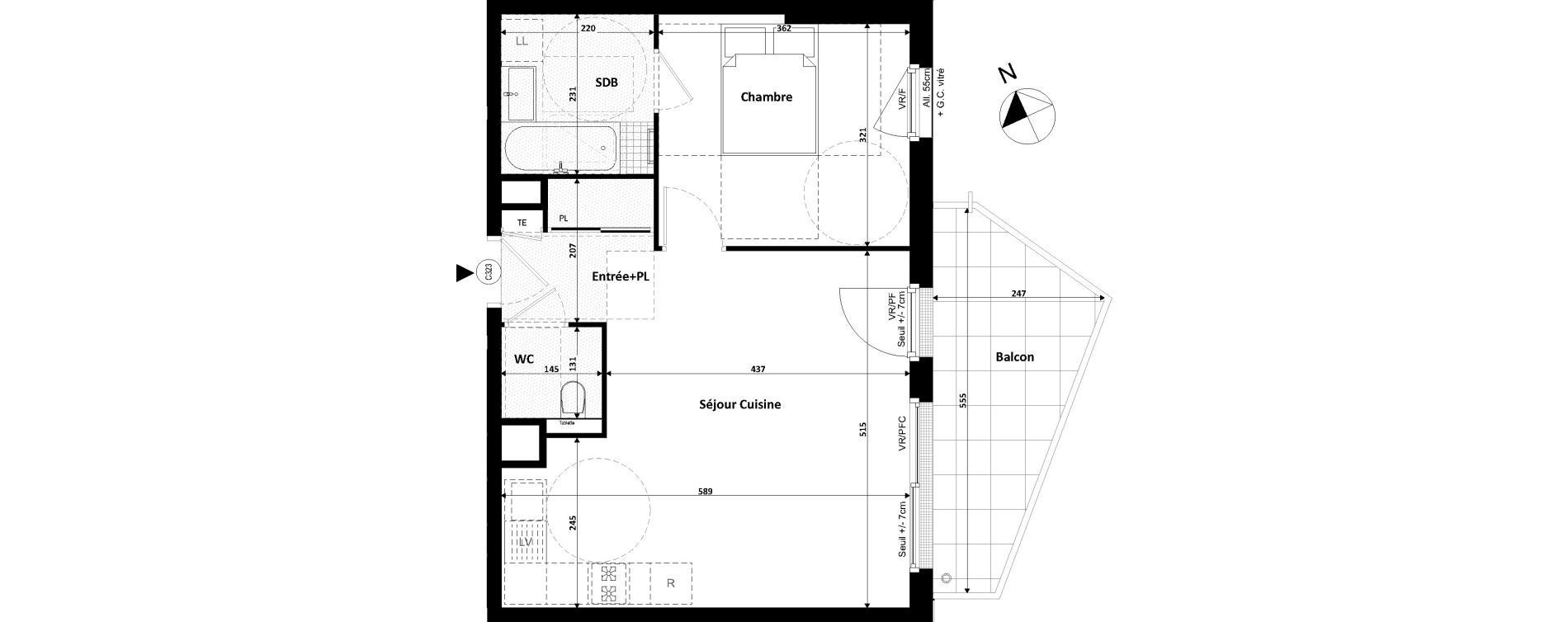 Appartement T2 de 48,15 m2 &agrave; Divonne-Les-Bains Centre