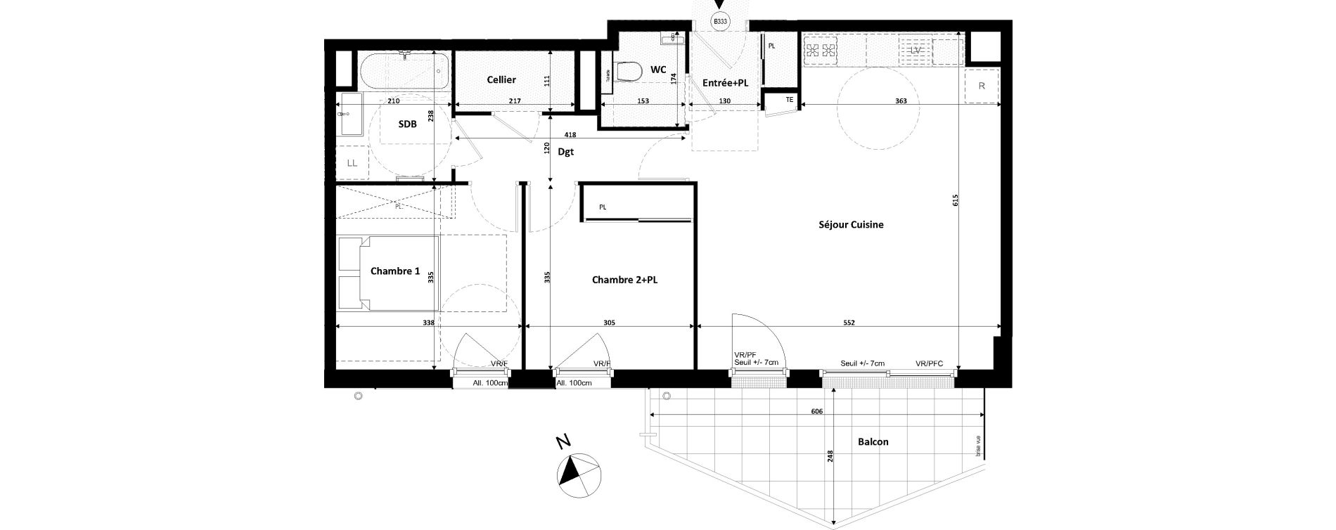 Appartement T3 de 68,97 m2 &agrave; Divonne-Les-Bains Centre