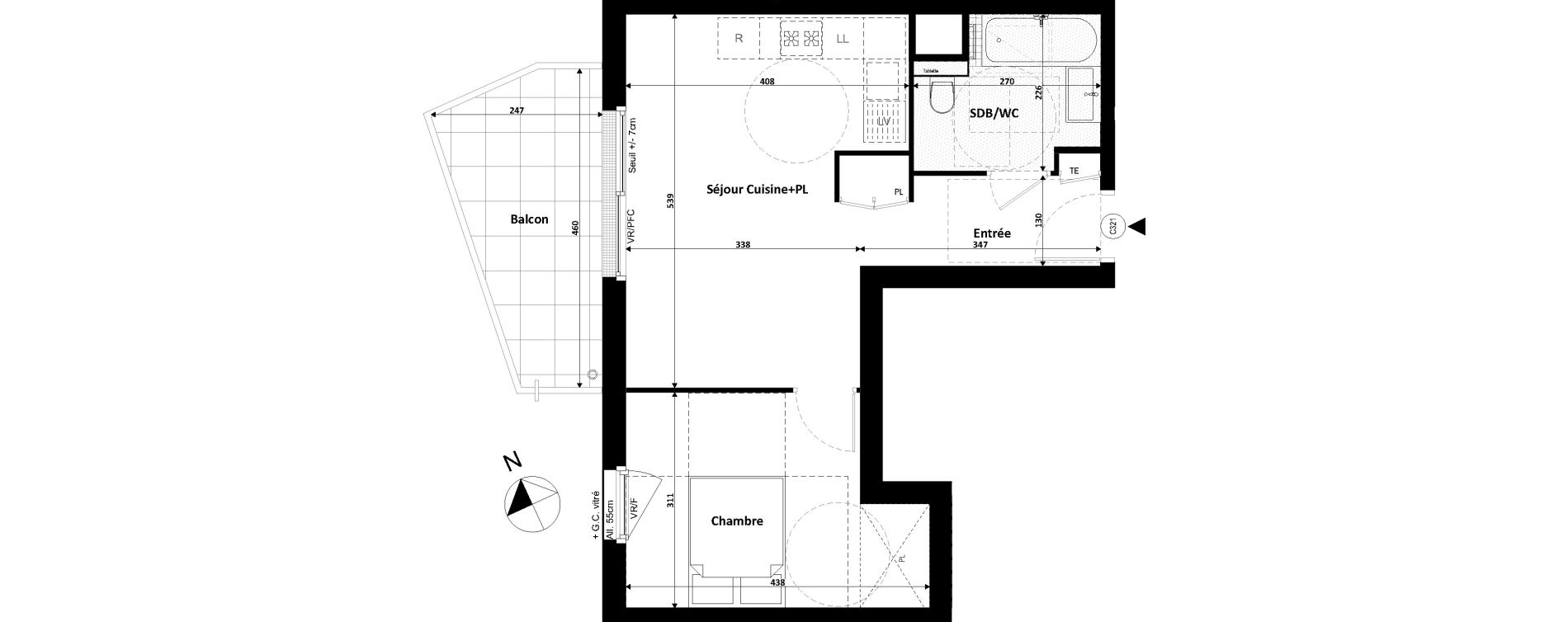 Appartement T2 de 41,37 m2 &agrave; Divonne-Les-Bains Centre