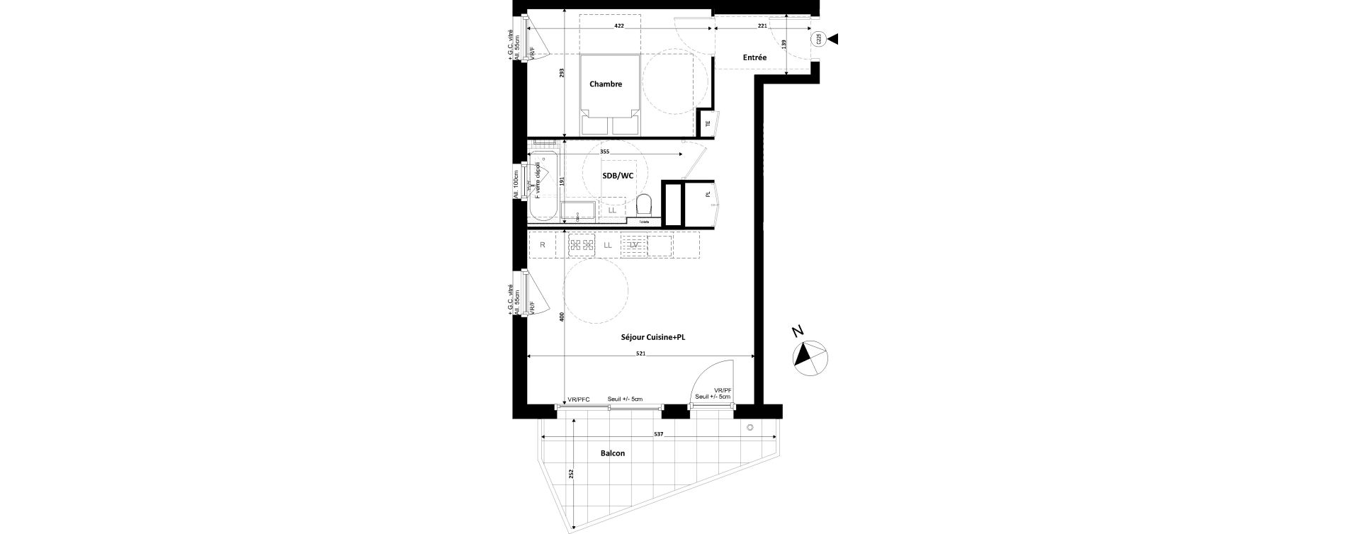 Appartement T2 de 46,81 m2 &agrave; Divonne-Les-Bains Centre
