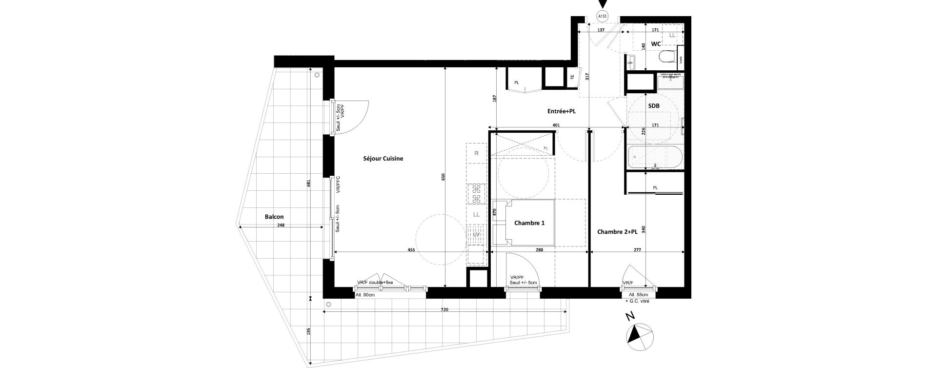 Appartement T3 de 67,90 m2 &agrave; Divonne-Les-Bains Centre