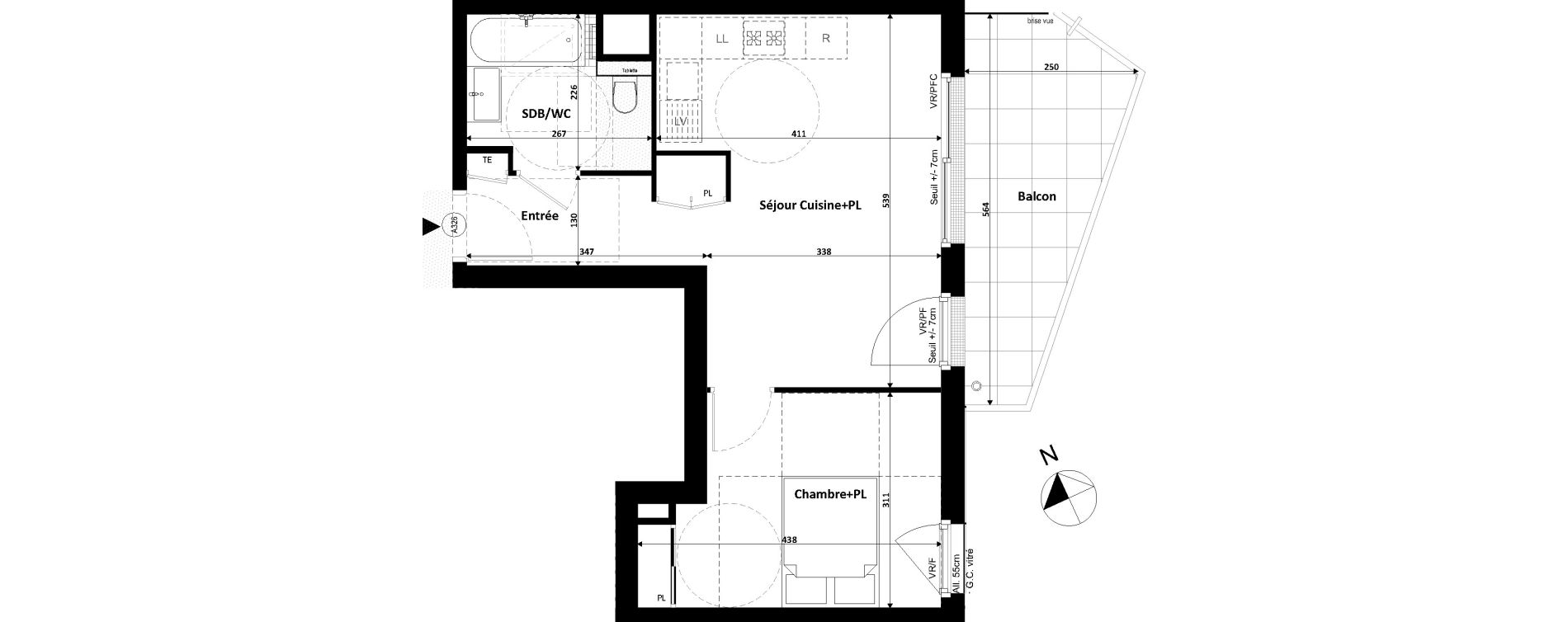 Appartement T2 de 41,21 m2 &agrave; Divonne-Les-Bains Centre