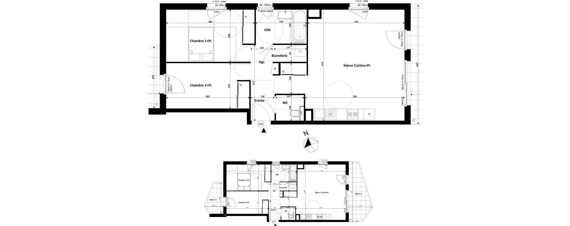 Appartement T3 de 72,29 m2 &agrave; Divonne-Les-Bains Centre