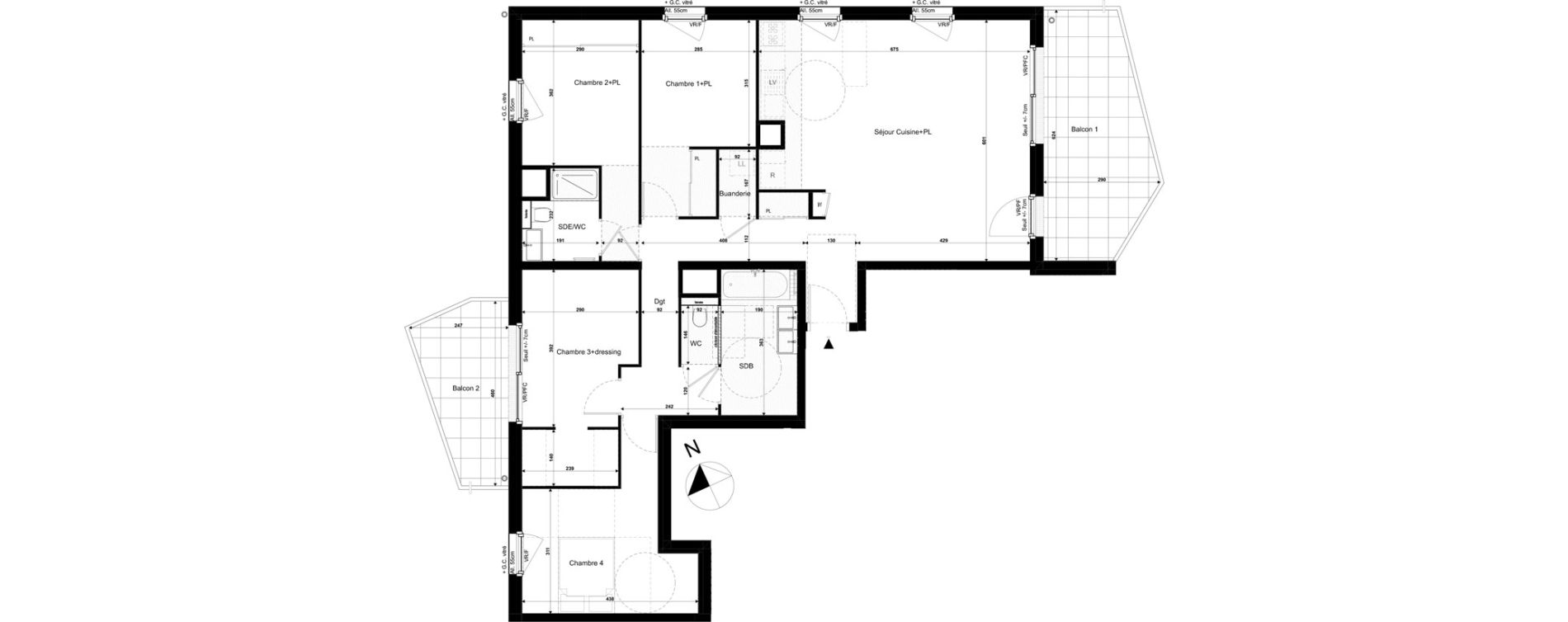 Appartement T5 de 116,00 m2 &agrave; Divonne-Les-Bains Centre