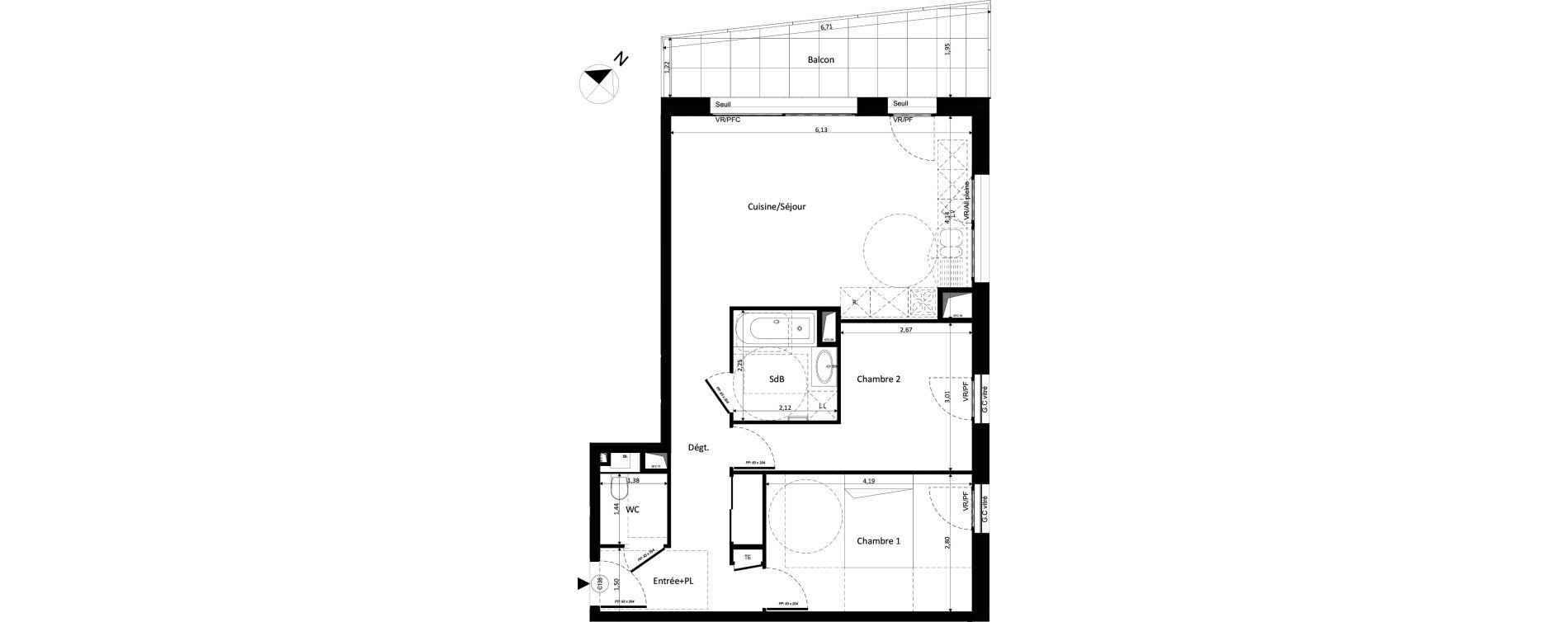 Appartement T3 de 63,29 m2 &agrave; Ferney-Voltaire Centre