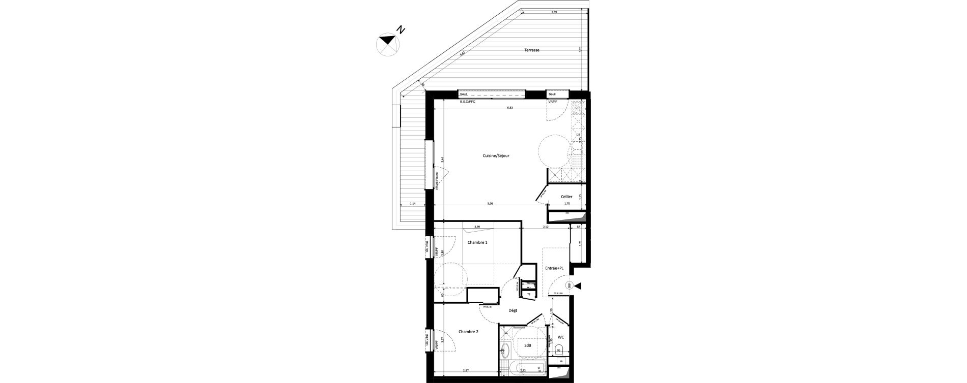Appartement T3 de 76,93 m2 &agrave; Ferney-Voltaire Centre