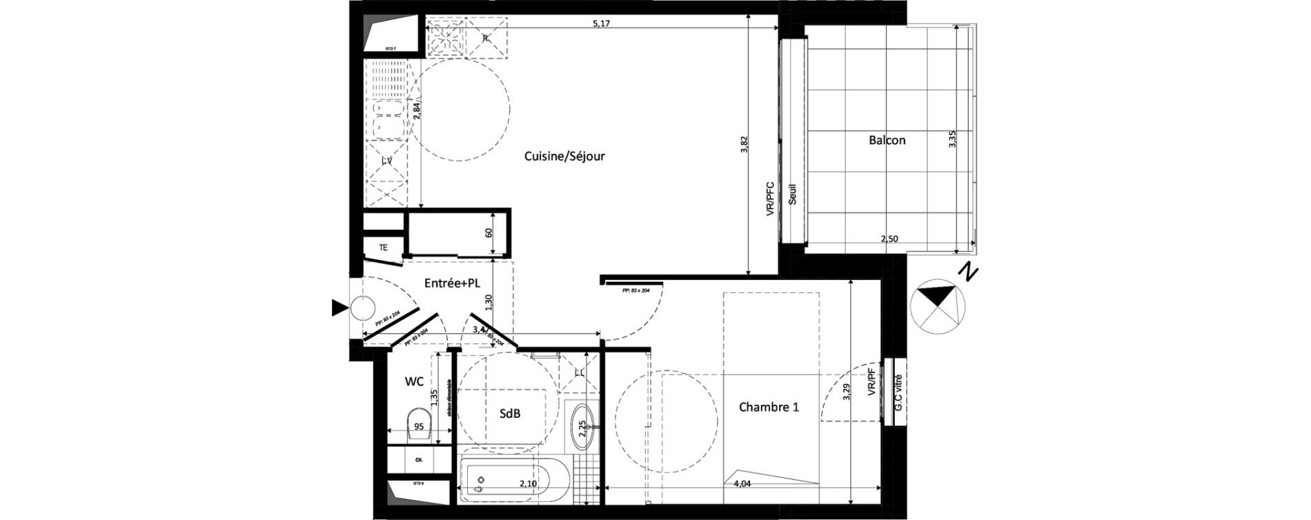 Appartement T2 de 44,92 m2 &agrave; Ferney-Voltaire Centre