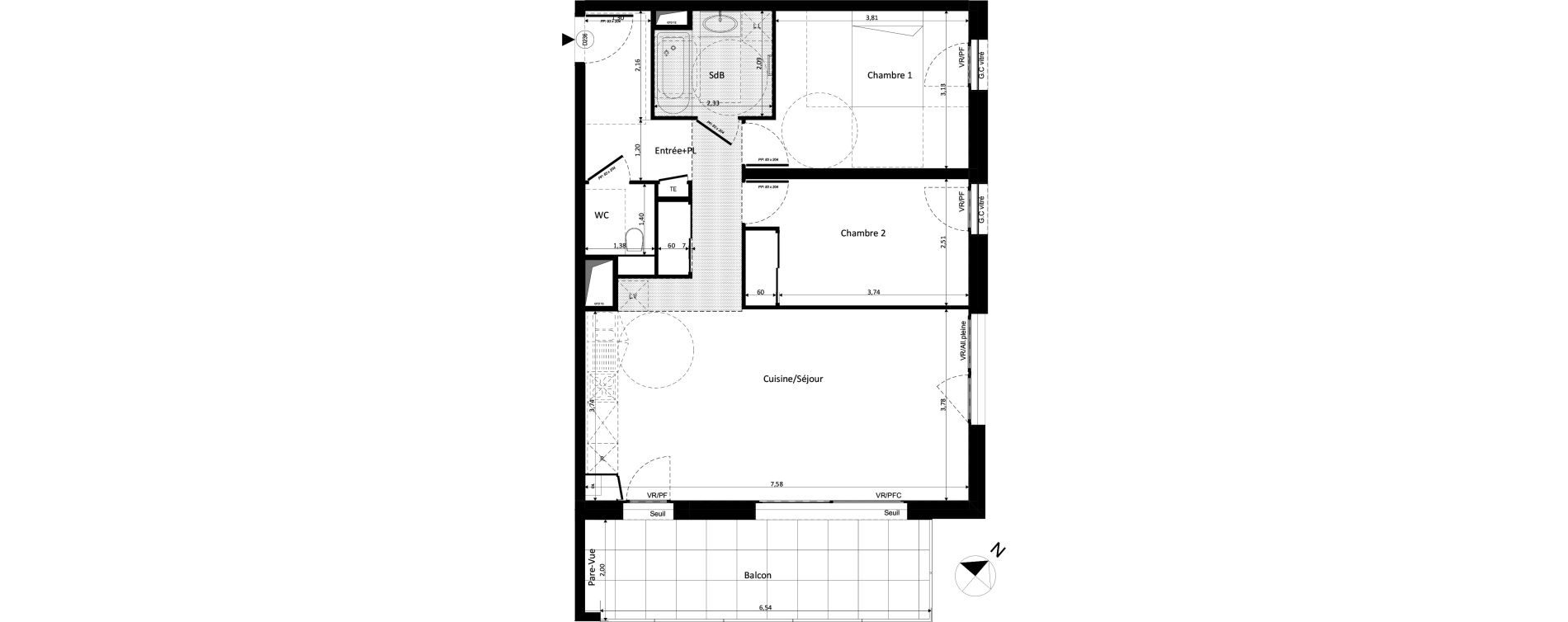 Appartement T3 de 69,58 m2 &agrave; Ferney-Voltaire Centre