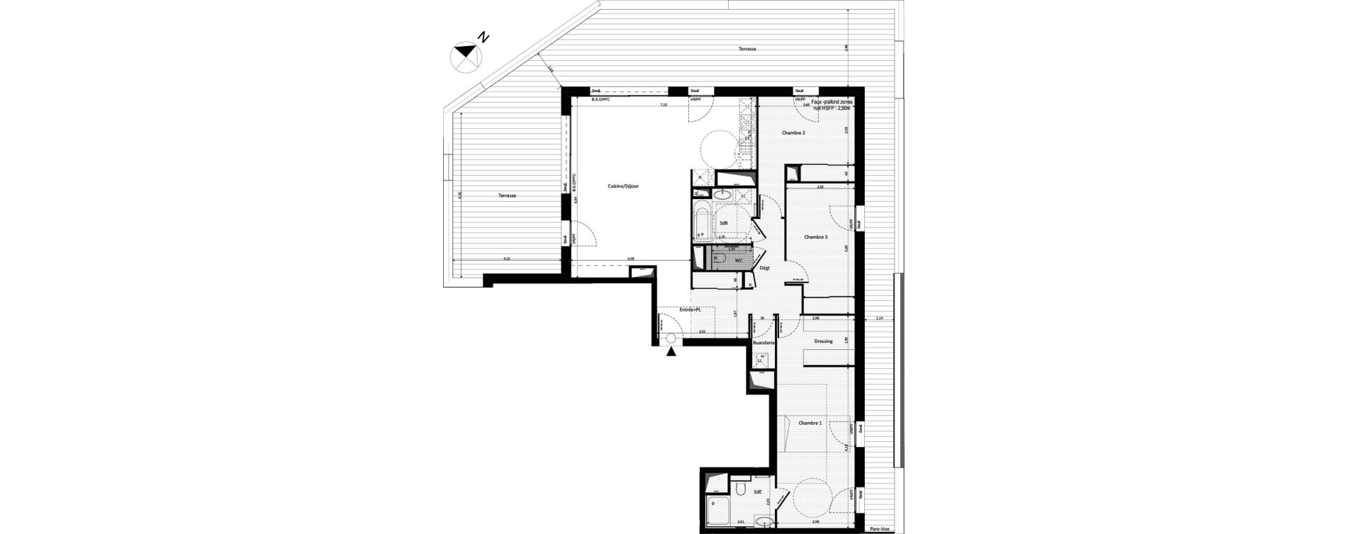 Appartement T4 de 114,40 m2 &agrave; Ferney-Voltaire Centre