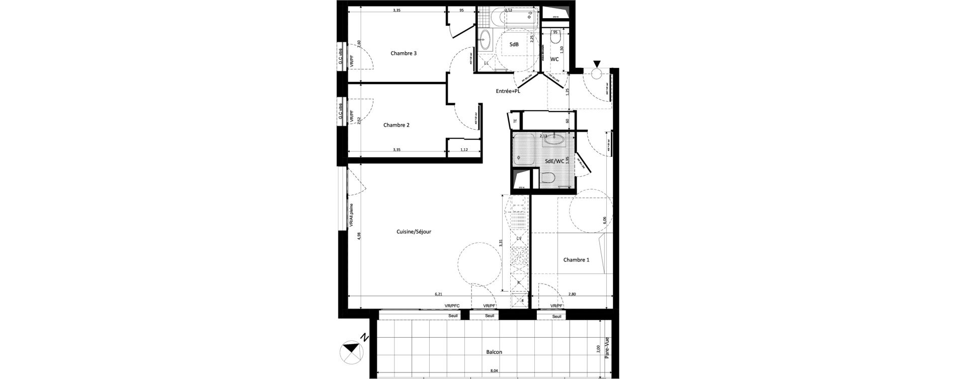 Appartement T4 de 85,52 m2 &agrave; Ferney-Voltaire Centre