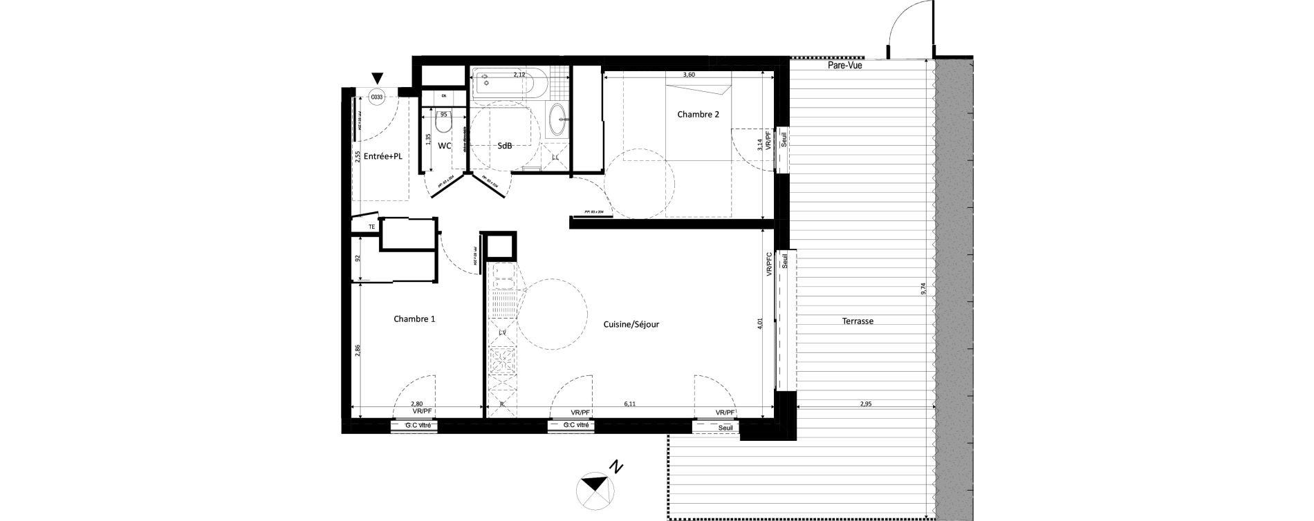 Appartement T3 de 62,07 m2 &agrave; Ferney-Voltaire Centre