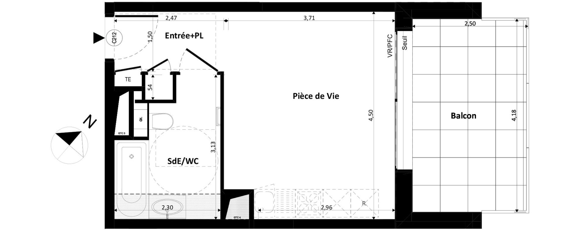 Appartement T1 de 25,50 m2 &agrave; Ferney-Voltaire Centre