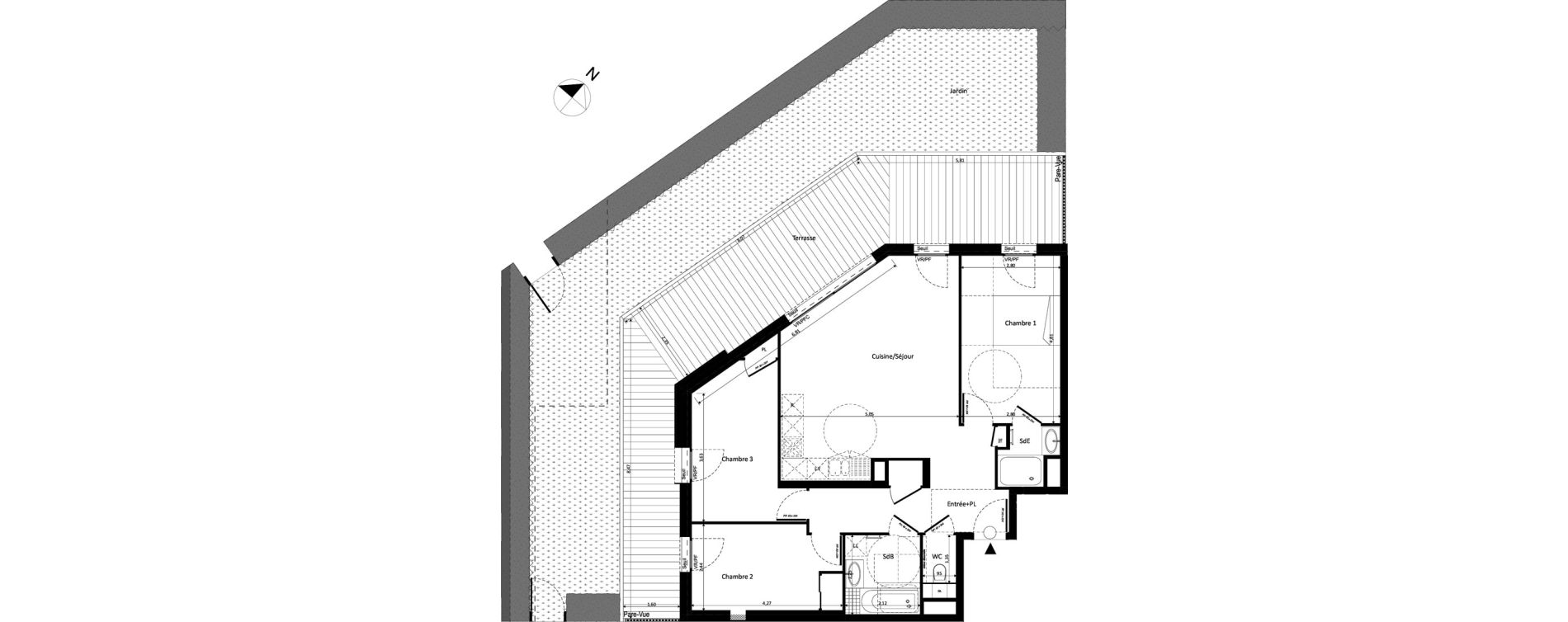 Appartement T4 de 81,16 m2 &agrave; Ferney-Voltaire Centre