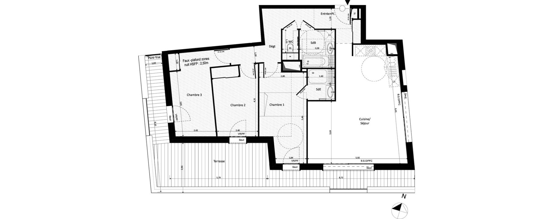 Appartement T4 de 92,59 m2 &agrave; Ferney-Voltaire Centre