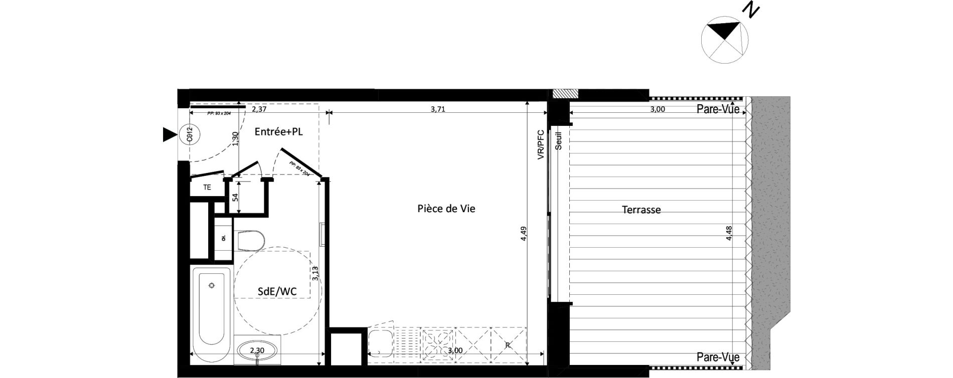 Appartement T1 de 25,50 m2 &agrave; Ferney-Voltaire Centre