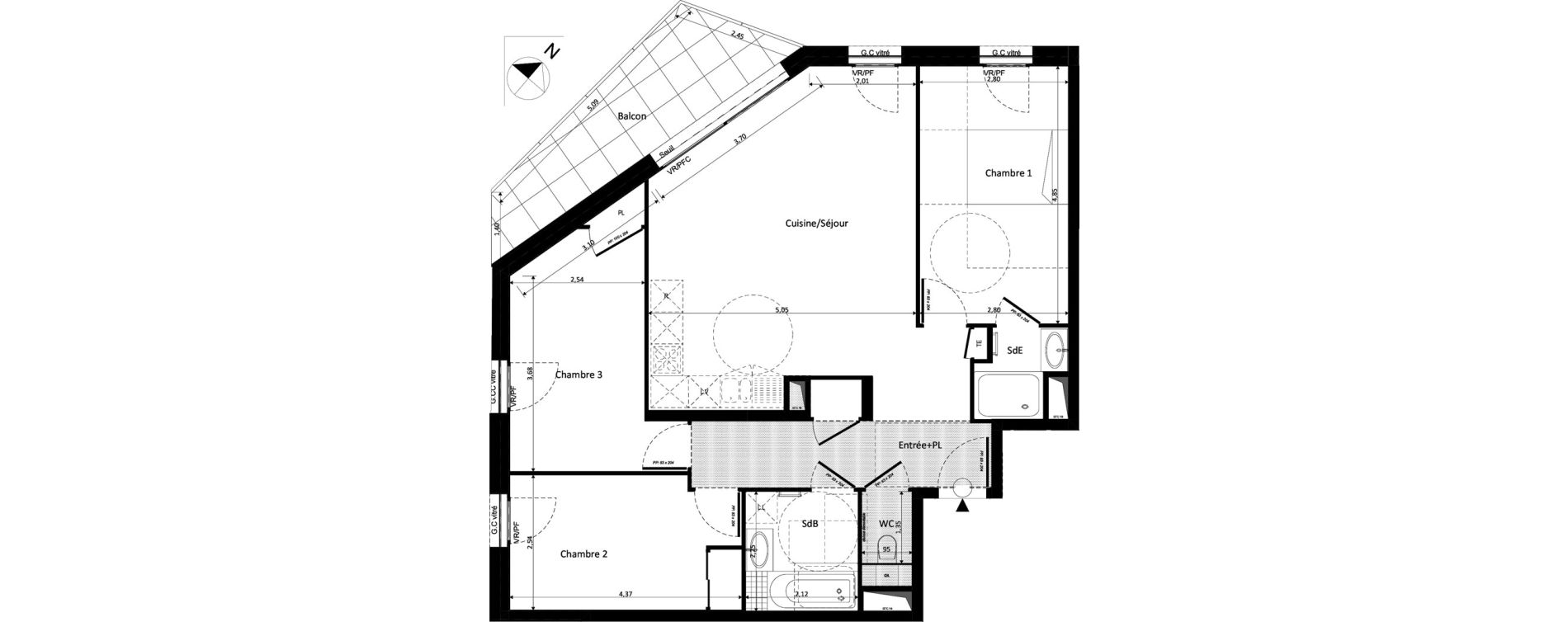 Appartement T4 de 83,38 m2 &agrave; Ferney-Voltaire Centre
