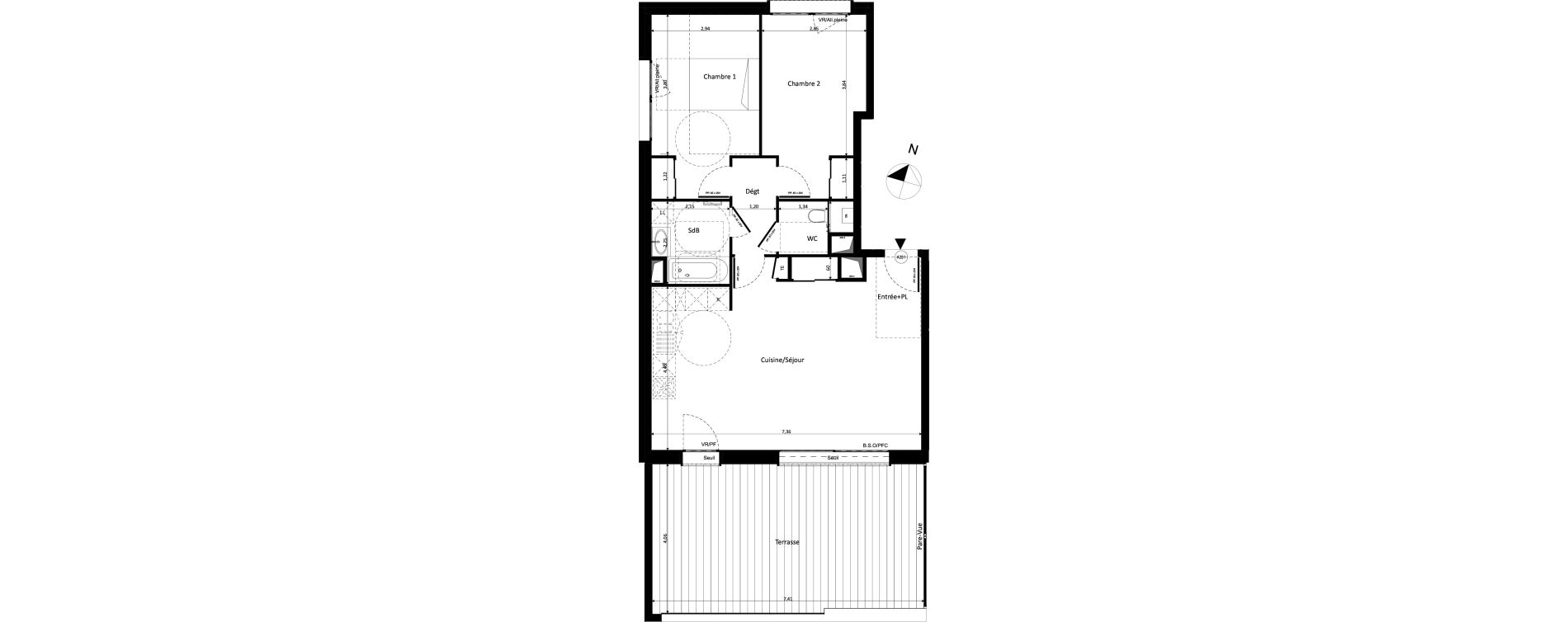 Appartement T3 de 72,28 m2 &agrave; Ferney-Voltaire Centre