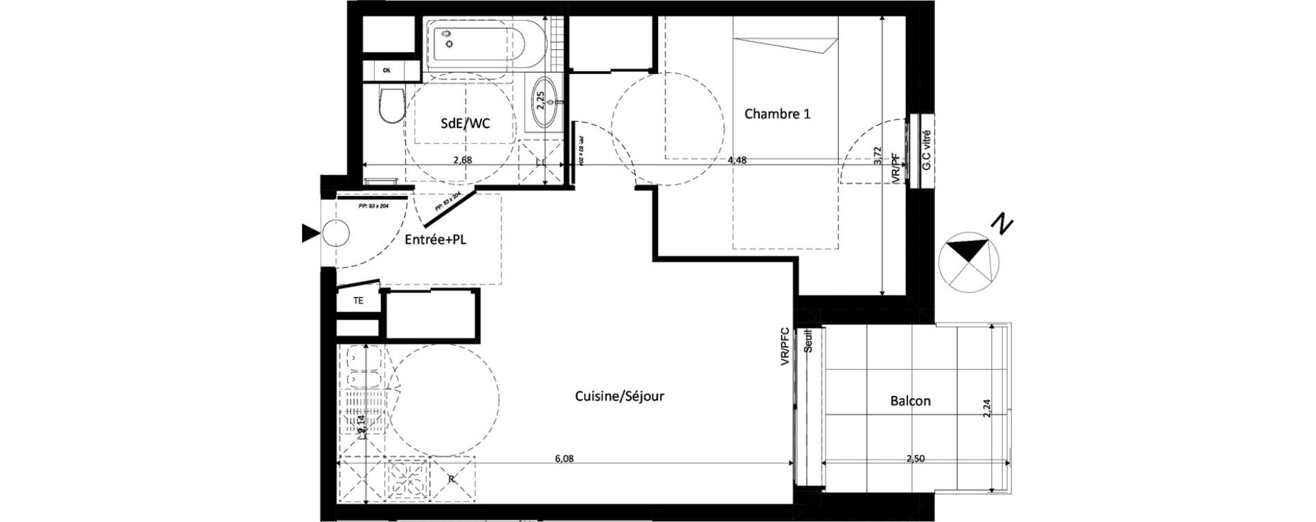 Appartement T2 de 42,22 m2 &agrave; Ferney-Voltaire Centre
