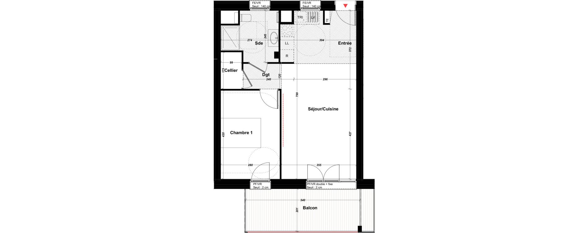 Appartement T2 de 48,95 m2 &agrave; Ferney-Voltaire Zac paimboeuf