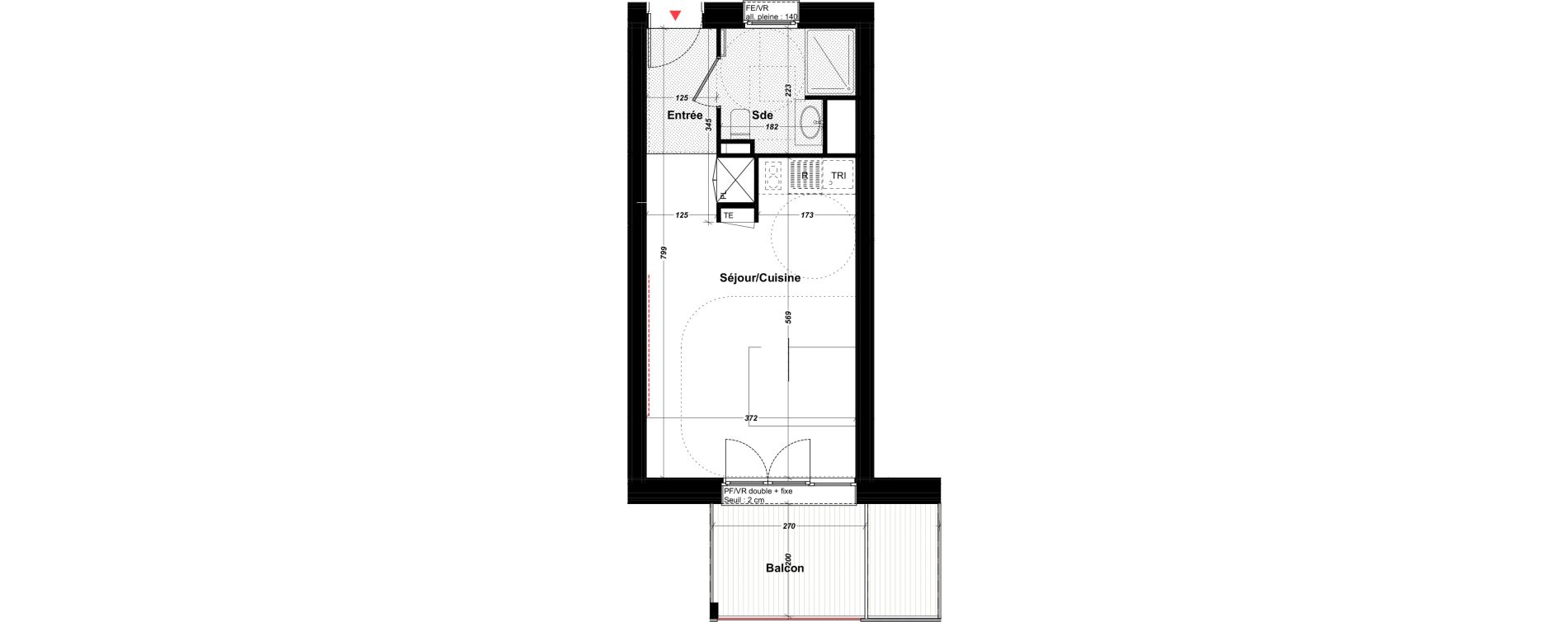 Appartement T1 de 28,31 m2 &agrave; Ferney-Voltaire Zac paimboeuf