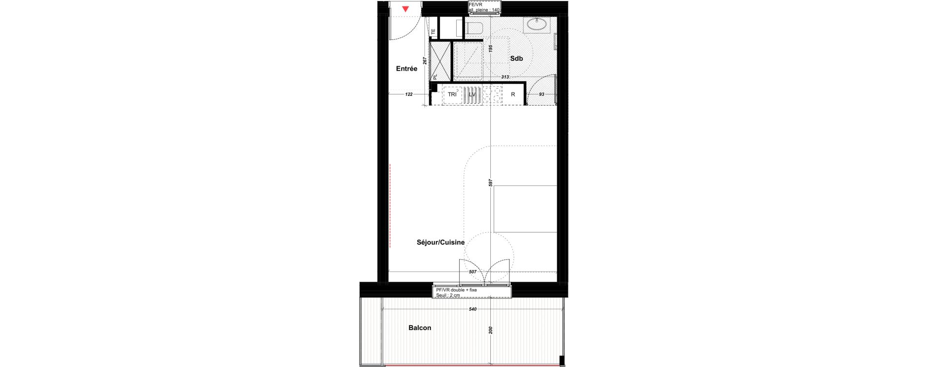 Appartement T1 de 39,10 m2 &agrave; Ferney-Voltaire Zac paimboeuf