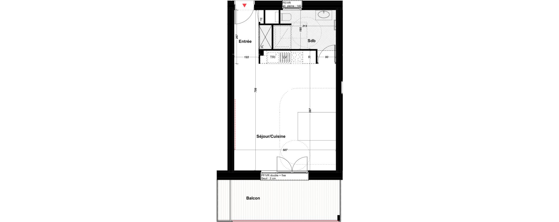 Appartement T1 de 39,09 m2 &agrave; Ferney-Voltaire Zac paimboeuf