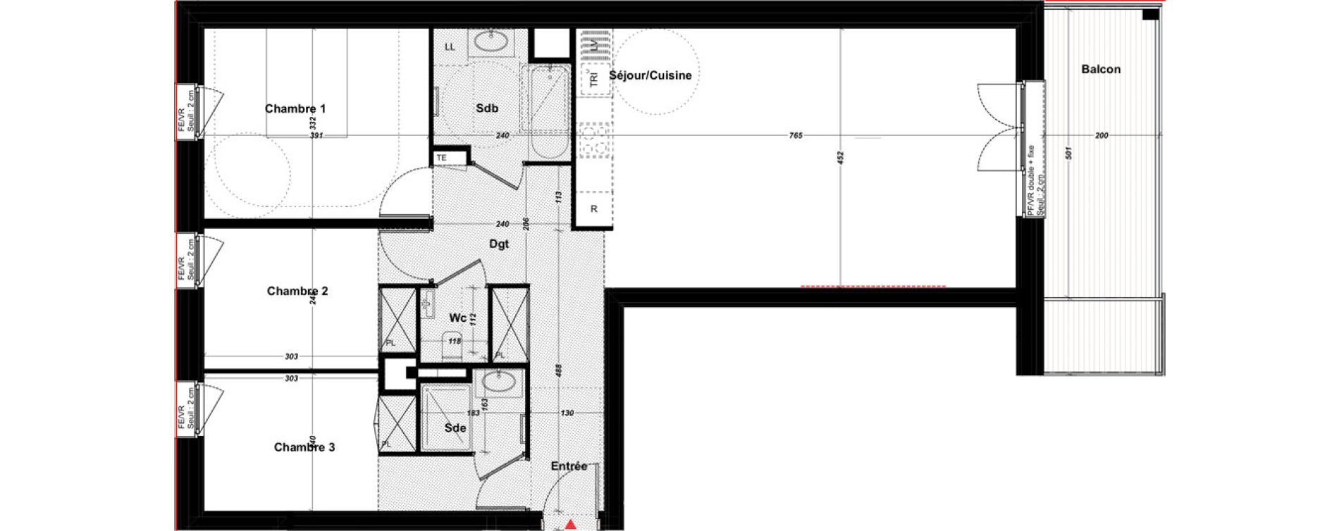 Appartement T4 de 86,71 m2 &agrave; Ferney-Voltaire Zac paimboeuf