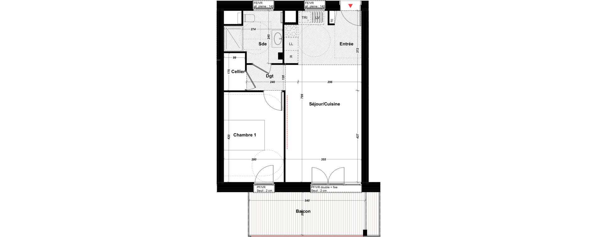 Appartement T2 de 48,93 m2 &agrave; Ferney-Voltaire Zac paimboeuf