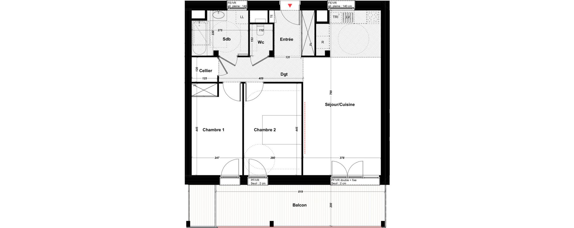 Appartement T3 de 69,73 m2 &agrave; Ferney-Voltaire Zac paimboeuf