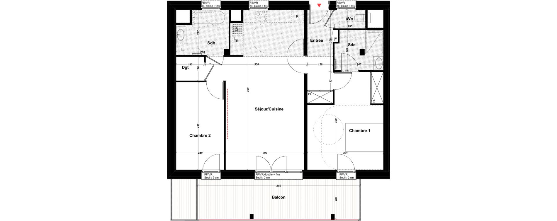 Appartement T3 de 77,43 m2 &agrave; Ferney-Voltaire Zac paimboeuf