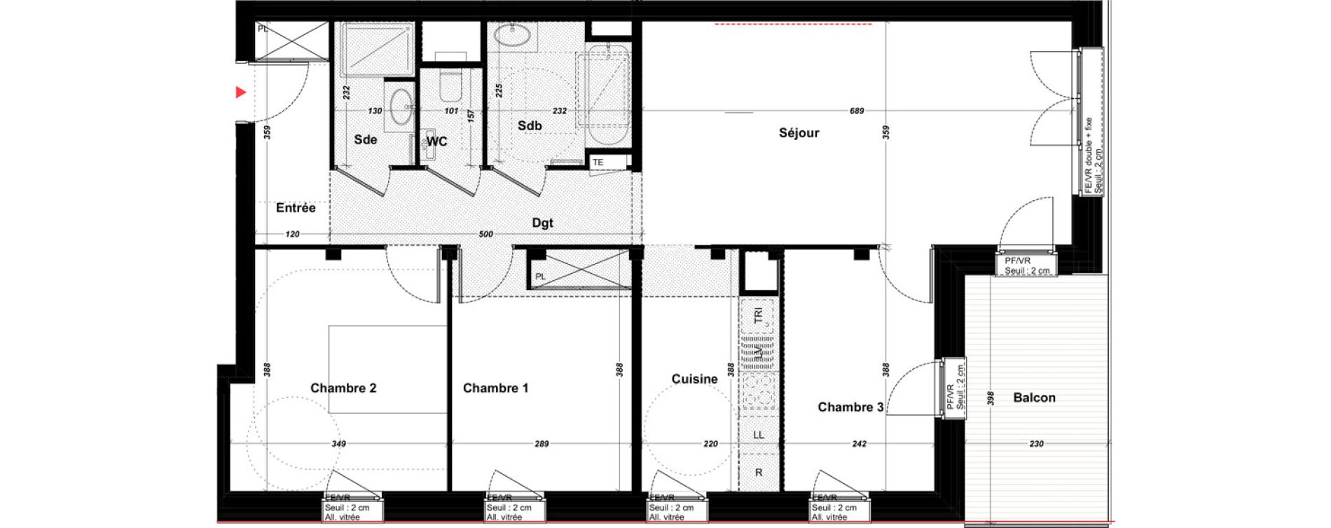 Appartement T4 de 85,38 m2 &agrave; Ferney-Voltaire Zac paimboeuf