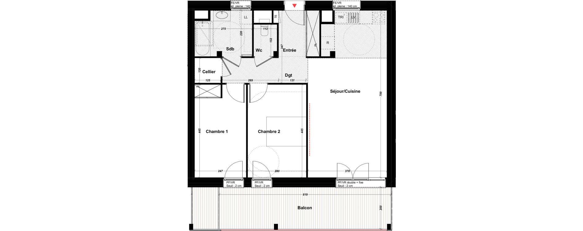 Appartement T3 de 69,73 m2 &agrave; Ferney-Voltaire Zac paimboeuf