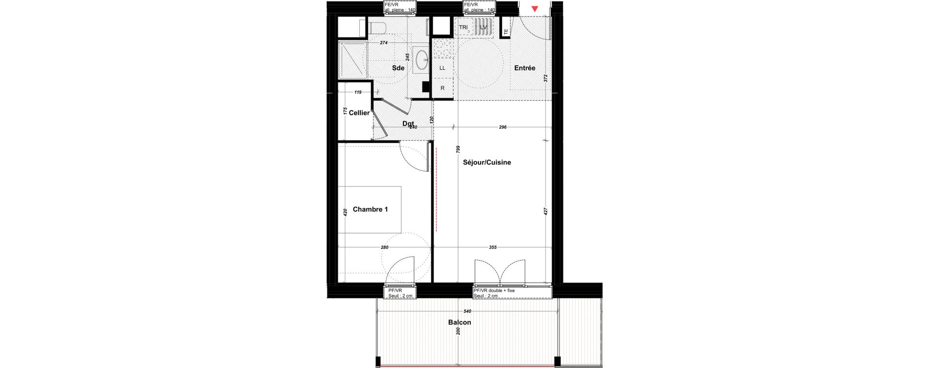 Appartement T2 de 48,93 m2 &agrave; Ferney-Voltaire Zac paimboeuf