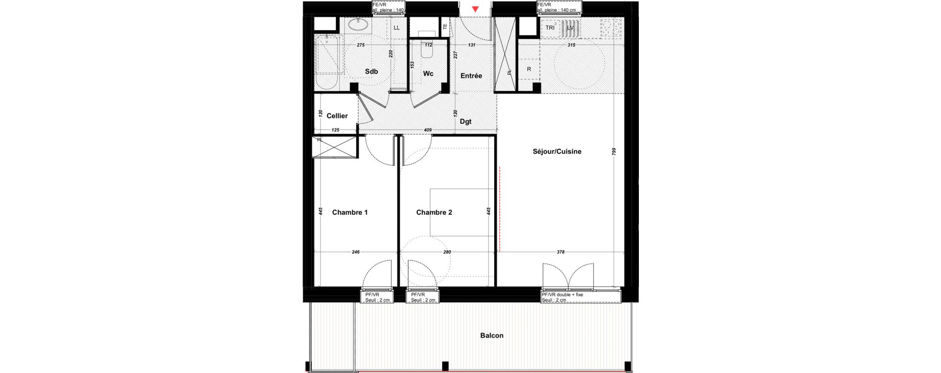 Appartement T3 de 69,77 m2 &agrave; Ferney-Voltaire Zac paimboeuf