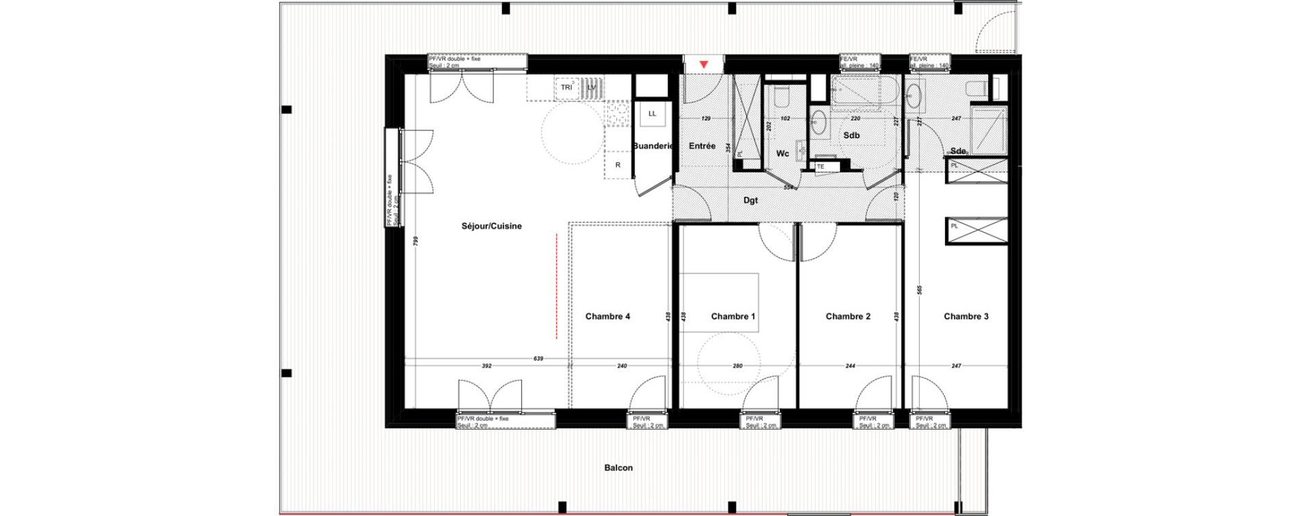 Appartement T5 de 108,96 m2 &agrave; Ferney-Voltaire Zac paimboeuf