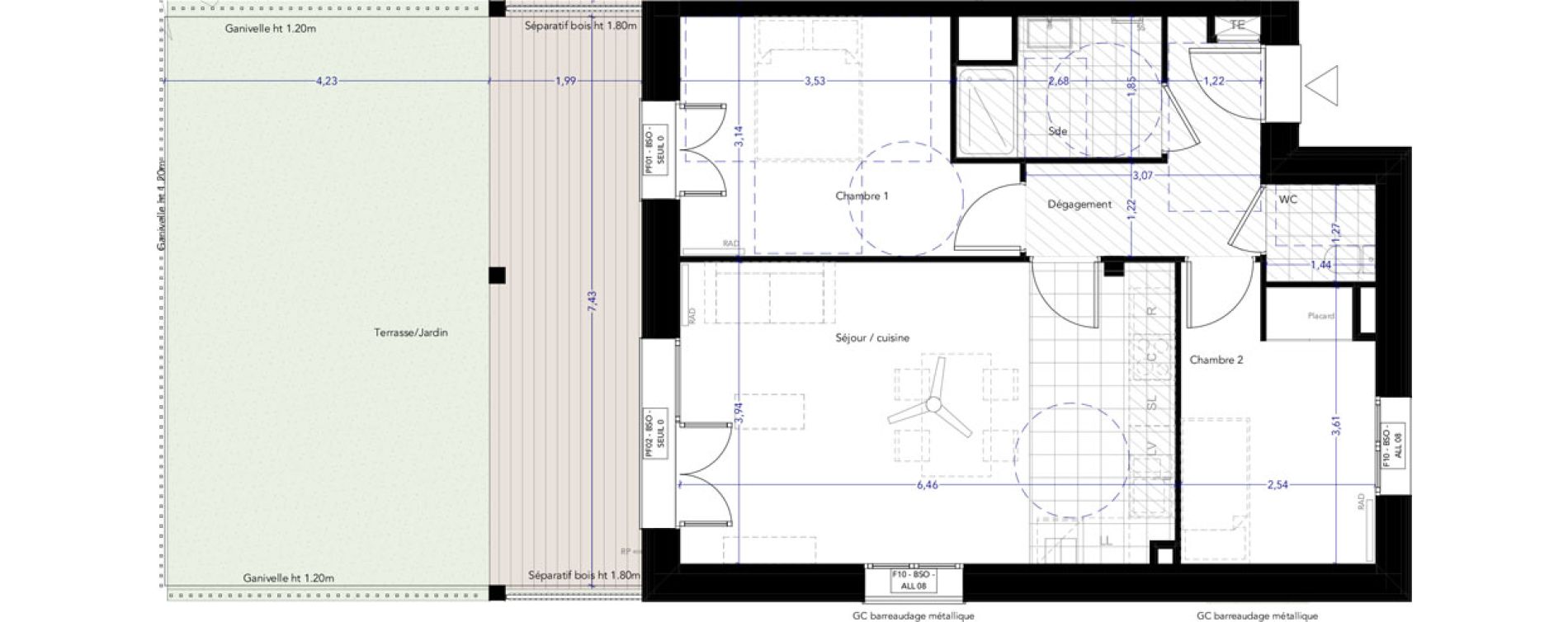 Appartement T3 de 58,89 m2 &agrave; Ferney-Voltaire Centre