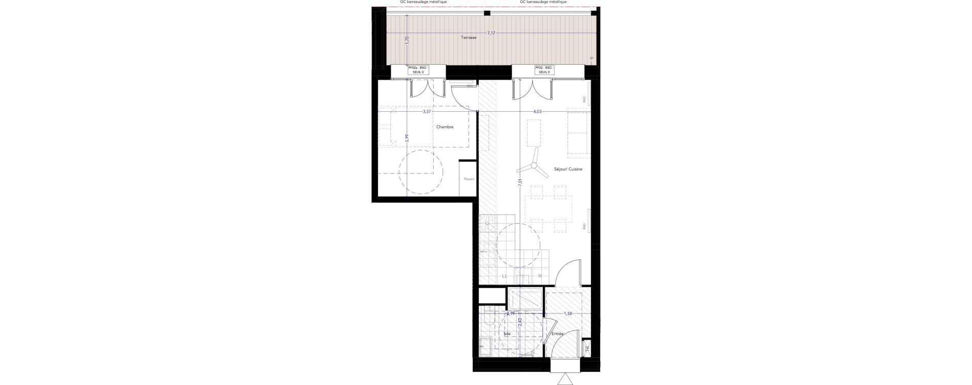 Appartement T2 de 48,50 m2 &agrave; Ferney-Voltaire Centre