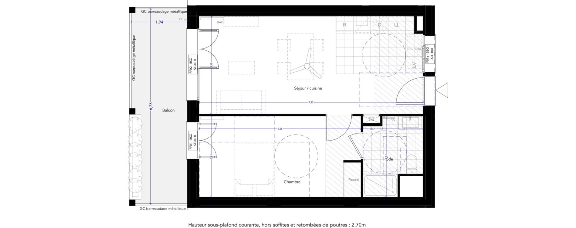 Appartement T2 de 46,45 m2 &agrave; Ferney-Voltaire Centre