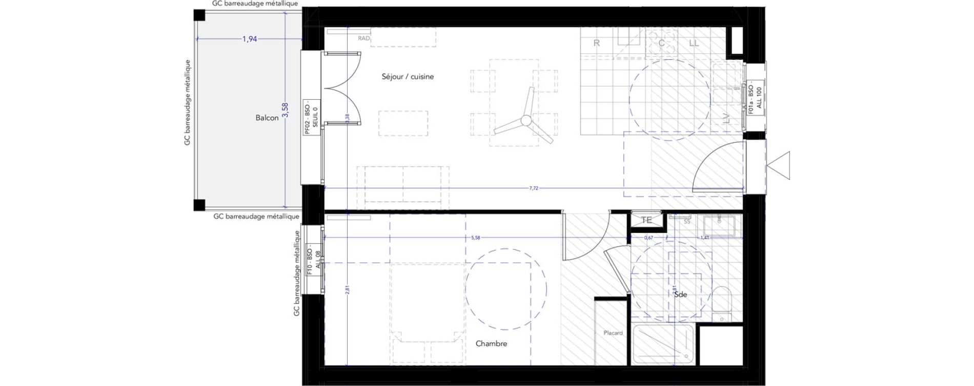 Appartement T2 de 46,45 m2 &agrave; Ferney-Voltaire Centre