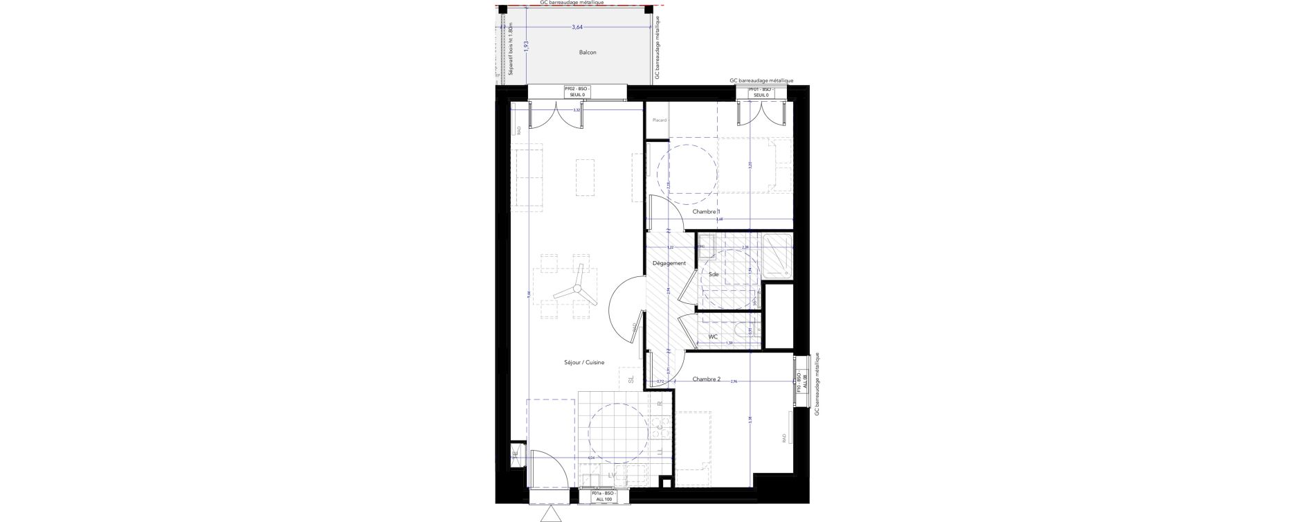 Appartement T3 de 64,38 m2 &agrave; Ferney-Voltaire Centre