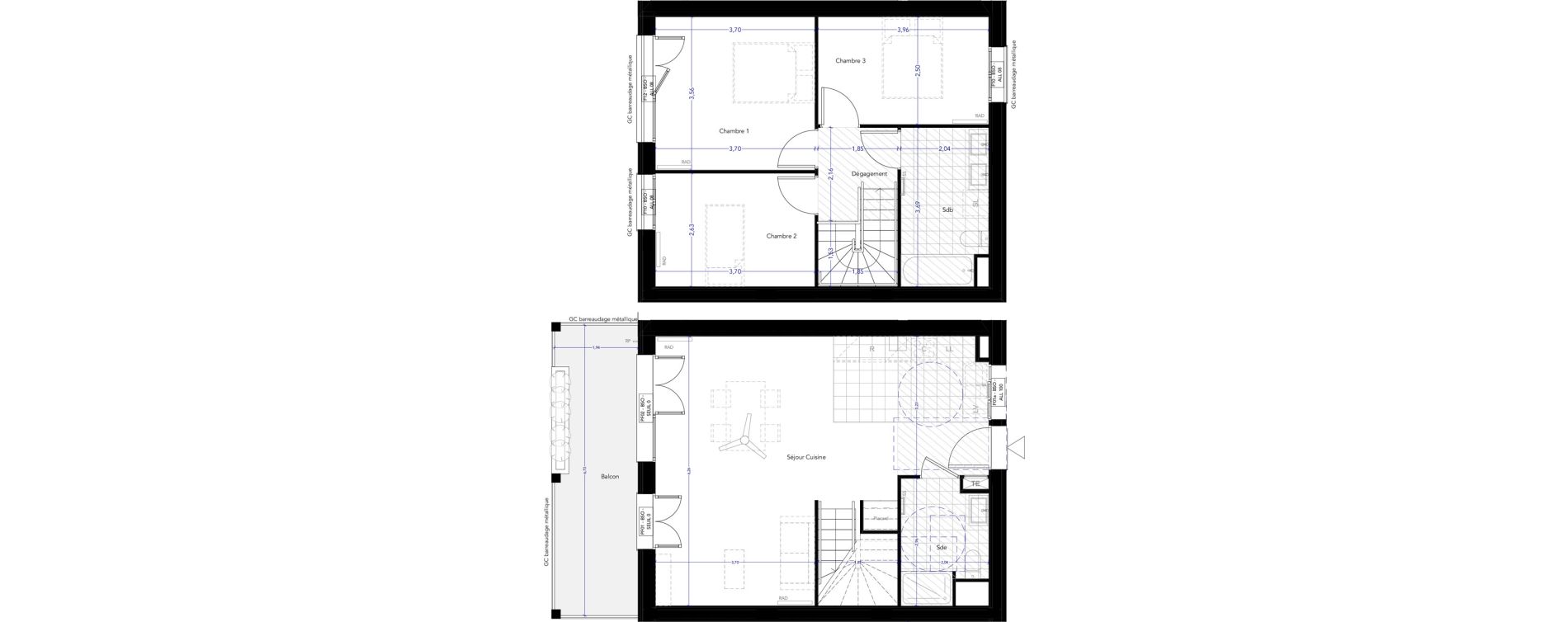 Duplex T4 de 86,59 m2 &agrave; Ferney-Voltaire Centre