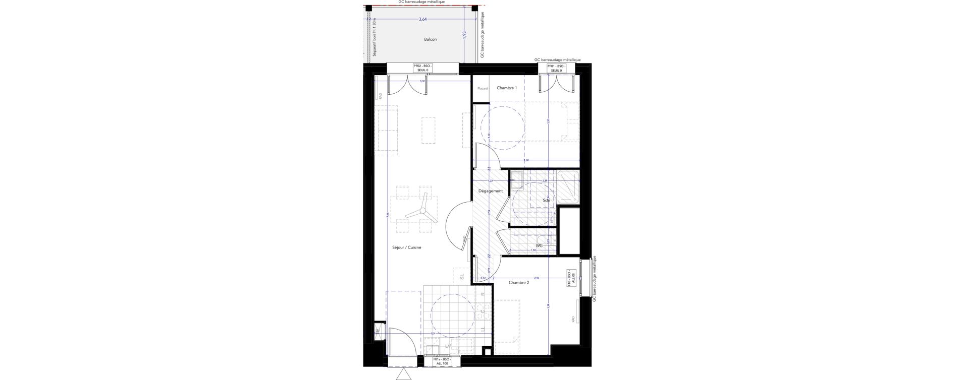 Appartement T3 de 64,37 m2 &agrave; Ferney-Voltaire Centre