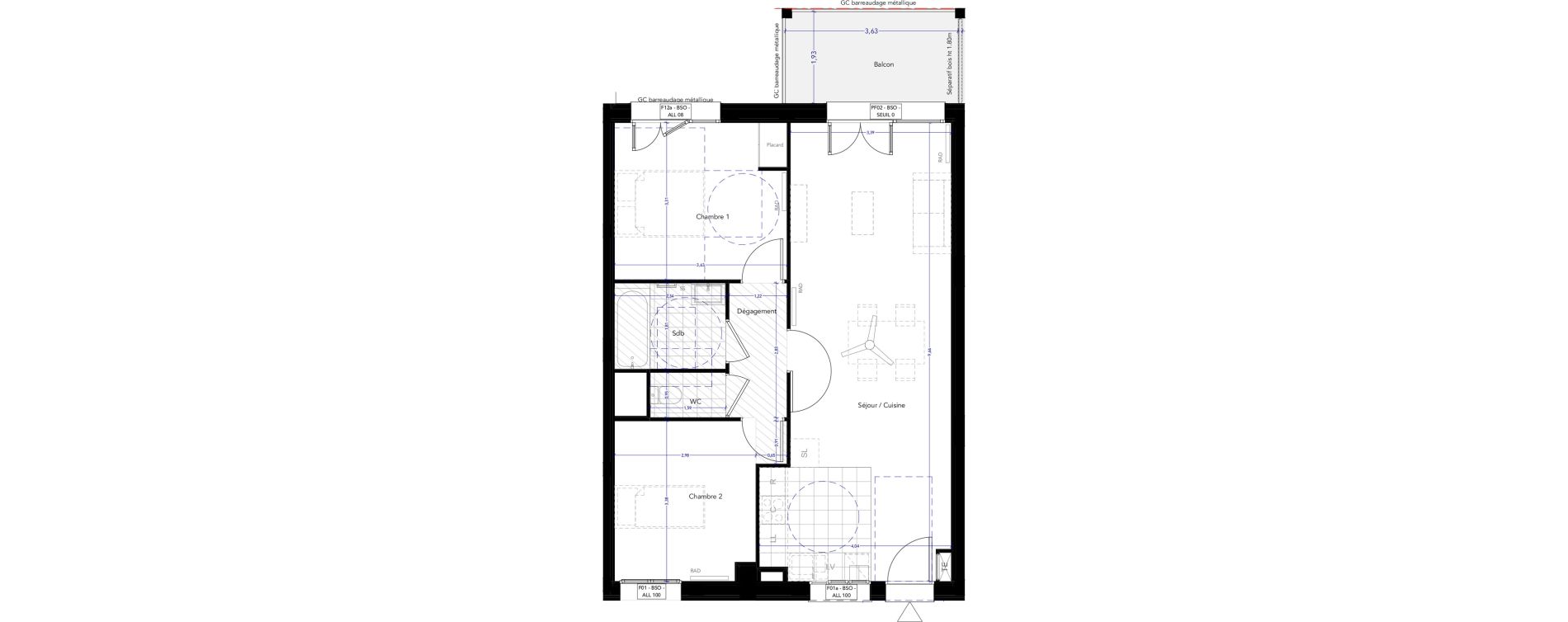 Appartement T3 de 65,54 m2 &agrave; Ferney-Voltaire Centre