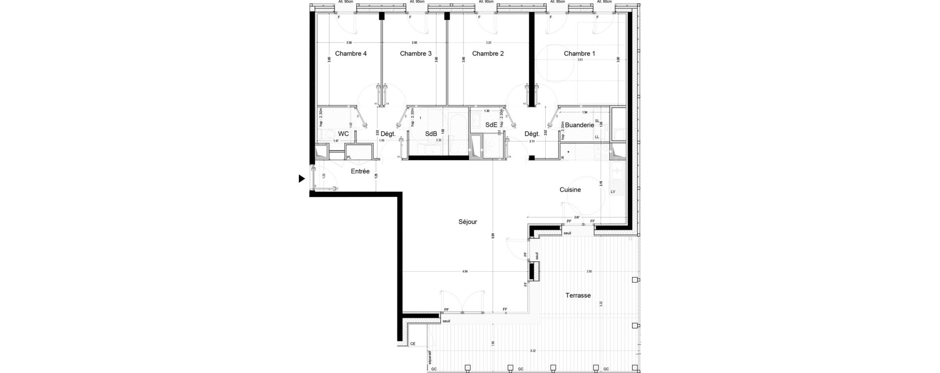 Appartement T5 de 107,00 m2 &agrave; Ferney-Voltaire Centre